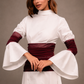 RŪH 03 Draped Waist Dress with layered bodice and asymmetric skirt