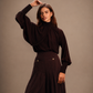 RŪH 05 Gathered Top and Palazzo Trousers coordinated set with draped tailoring