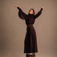 RŪH 05 Gathered Top and Palazzo Trousers coordinated set with draped tailoring